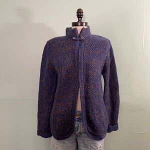 Vintage Wool Blend Speckled Cardigan